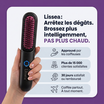 Lissea™ -Brosse Lissante Portable pour les Cheveux ou Perruque